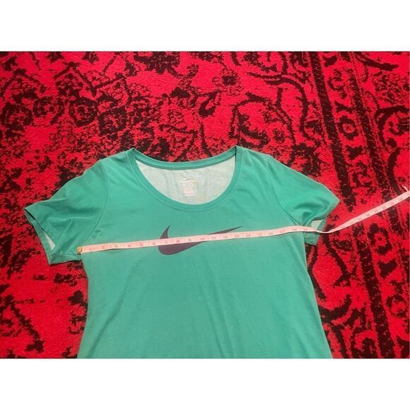 Womens Green NIKE Dri Fit T Shirt TOP SZ Large L - Picture 4 of 6